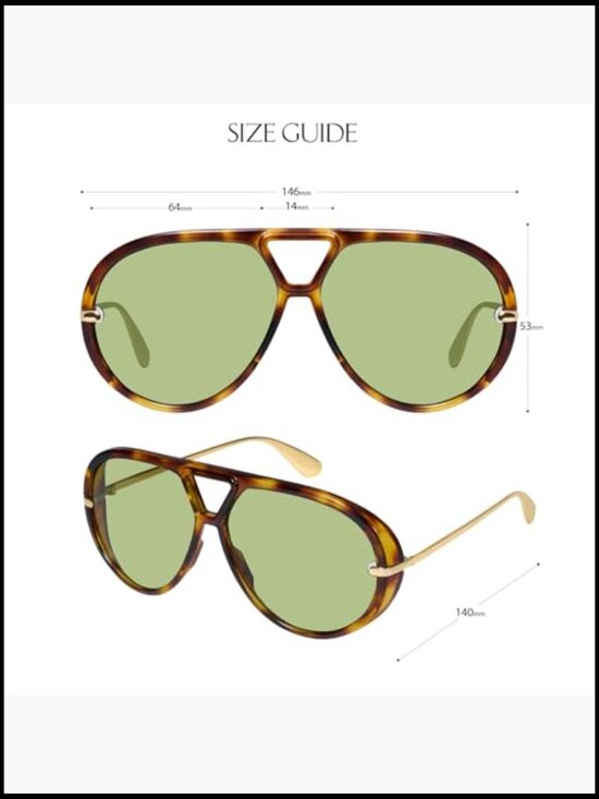 Oversized Aviator Sunglasses UV400 Protection Metal Frame main image 2